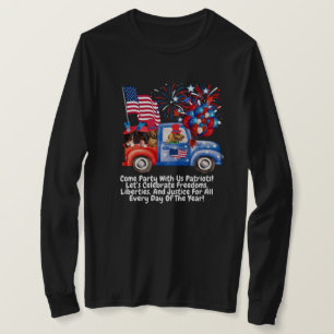 Patriotic Dachshund Parade Long Sleeve T-Shirt