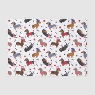 Patriotic Dachshund Tissue Paper