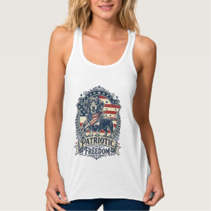 Patriotic Dachshund Vector Graphic Tee_1 Singlet