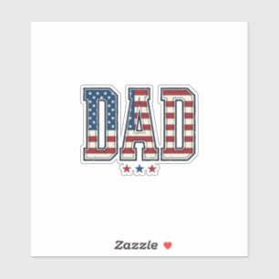 Patriotic Dad American Flag Vintage Vector Design_