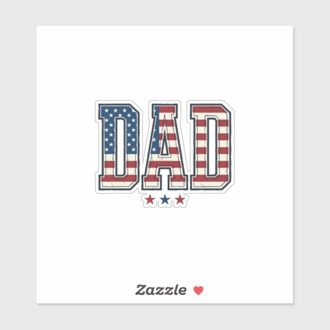 Patriotic Dad American Flag Vintage Vector Design_ (Sheet)