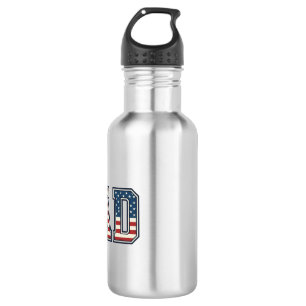 Patriotic Dad Flag Lettering Vector Design_1 532 Ml Water Bottle