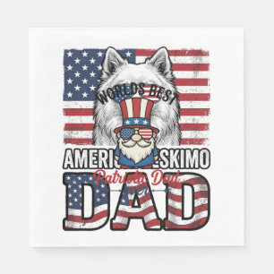 Patriotic Dad Gnome Vintage Vector Shirt Design_1 Napkin