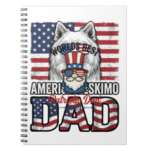 Patriotic Dad Gnome Vintage Vector Shirt Design_1 Notebook