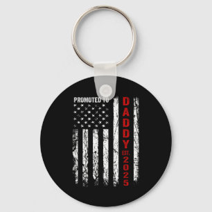Patriotic Dad Promoted To Daddy Est 2025 New Dad 2 Key Ring