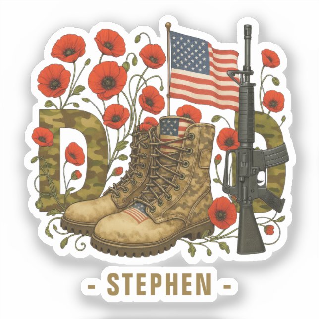 Patriotic Dad – USA Flag with Combat Boots (Front)