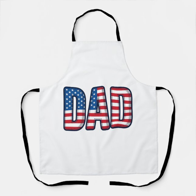 Patriotic DAD Vector Shirt Design_1 Apron (Front)