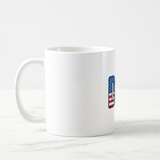 Patriotic DAD Vector Shirt Design_1 Coffee Mug (Left)