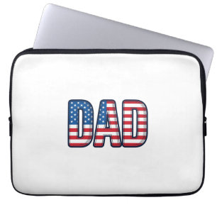 Patriotic DAD Vector Shirt Design_1 Laptop Sleeve