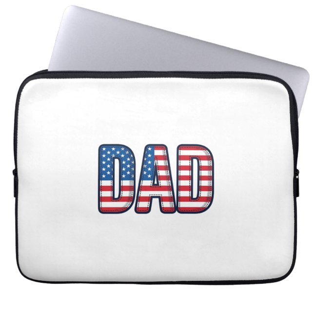 Patriotic DAD Vector Shirt Design_1 Laptop Sleeve (Front)