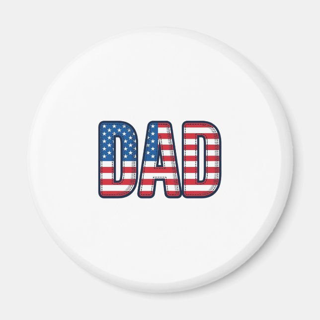 Patriotic DAD Vector Shirt Design_1 Magnet (Front)