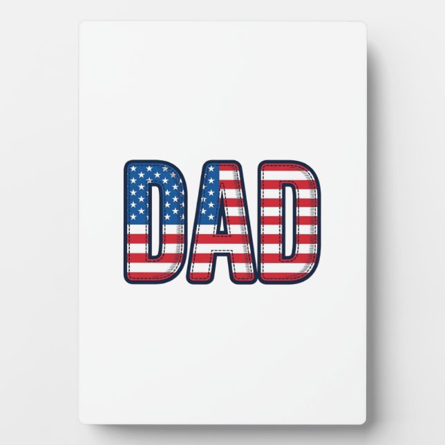 Patriotic DAD Vector Shirt Design_1 Plaque (Front)
