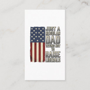 Patriotic Dad Vintage Flag Quote Shirt Design_1 Business Card