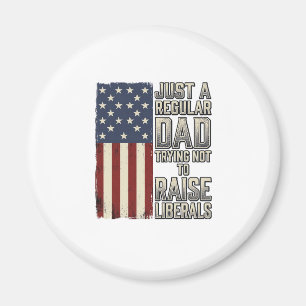 Patriotic Dad Vintage Flag Quote Shirt Design_1 Magnet