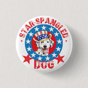 Patriotic Dalmatian 3 Cm Round Badge