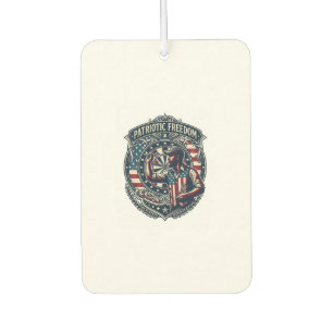 Patriotic Dart Player Vector Graphic Tee Car Air Freshener