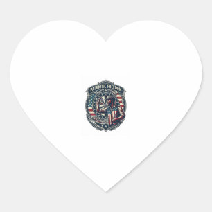 Patriotic Dart Player Vector Graphic Tee Heart Sticker