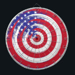 Patriotic Dartboard<br><div class="desc">This dartboard game is shown with a patriotic flag print.</div>