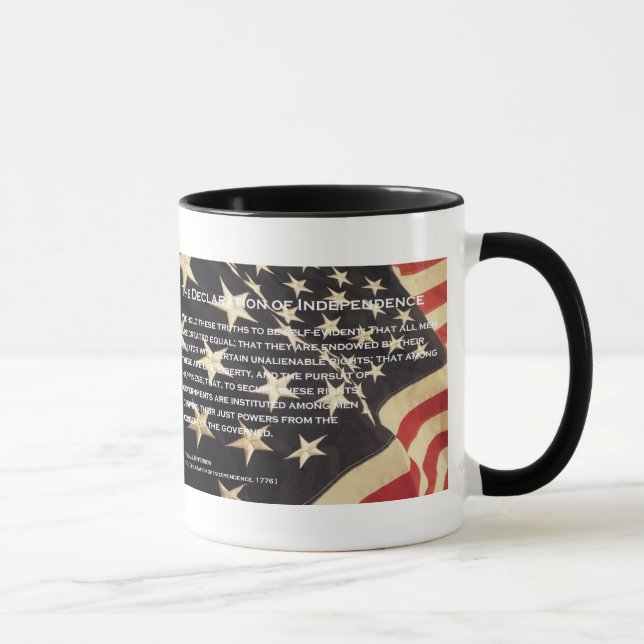 Patriotic "Declaration of Independence" Coffee Mug (Right)