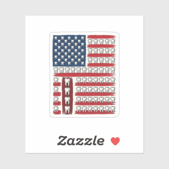 Patriotic Dentist Tooth Flag (Sheet)