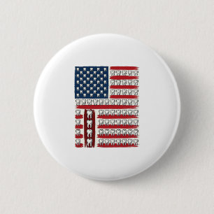 Patriotic Dentist Tooth Flag 6 Cm Round Badge
