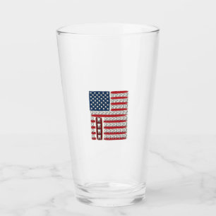 Patriotic Dentist Tooth Flag Glass