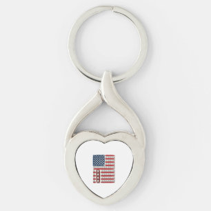 Patriotic Dentist Tooth Flag Key Ring