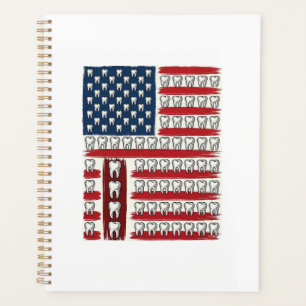 Patriotic Dentist Tooth Flag Planner