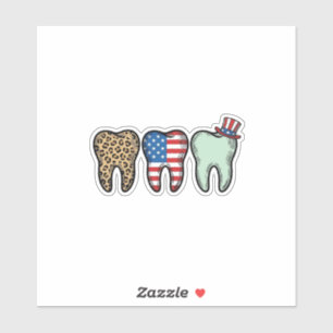 Patriotic Dentist Tooth Vintage Leopard Shirt Desi