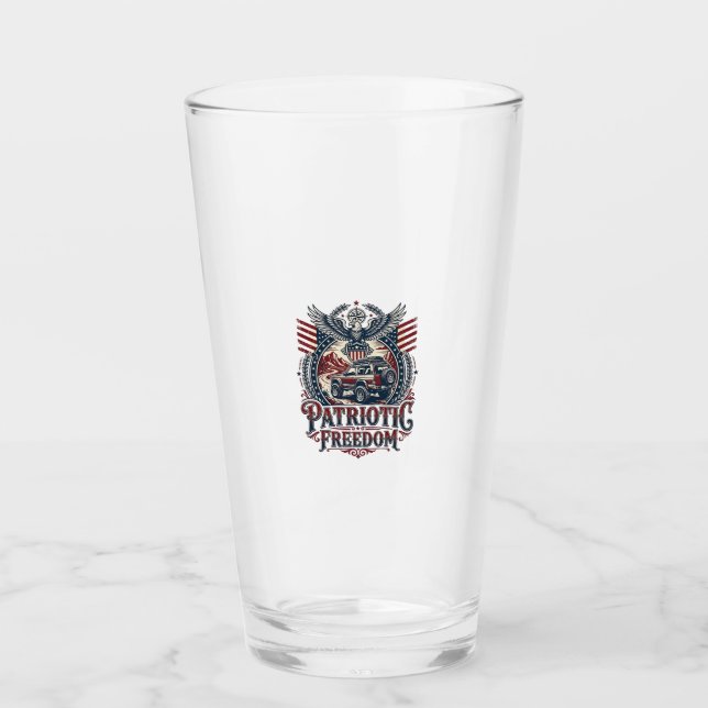 Patriotic Desert Road Explorer Glass (Front)