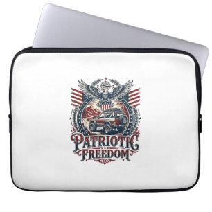 Patriotic Desert Road Explorer Laptop Sleeve