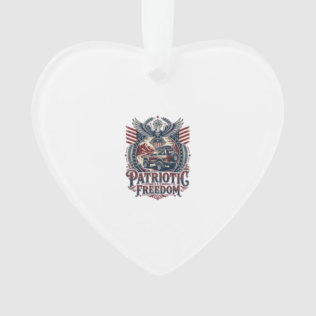 Patriotic Desert Road Explorer Ornament (Front)
