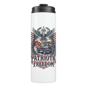 Patriotic Desert Road Explorer Thermal Tumbler
