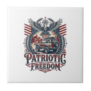Patriotic Desert Road Explorer Tile