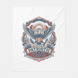 Patriotic Desert Southwest Pride Vector Graphic Te Fleece Blanket