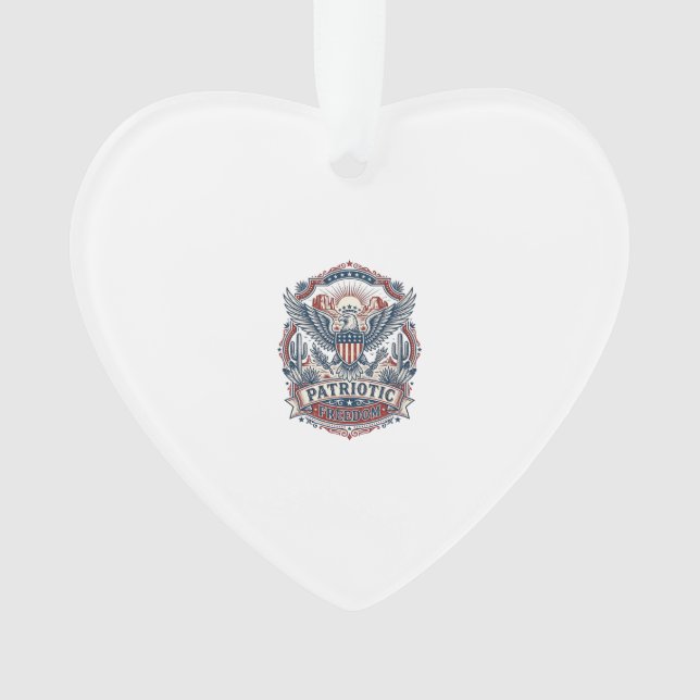Patriotic Desert Southwest Pride Vector Graphic Te Ornament (Front)