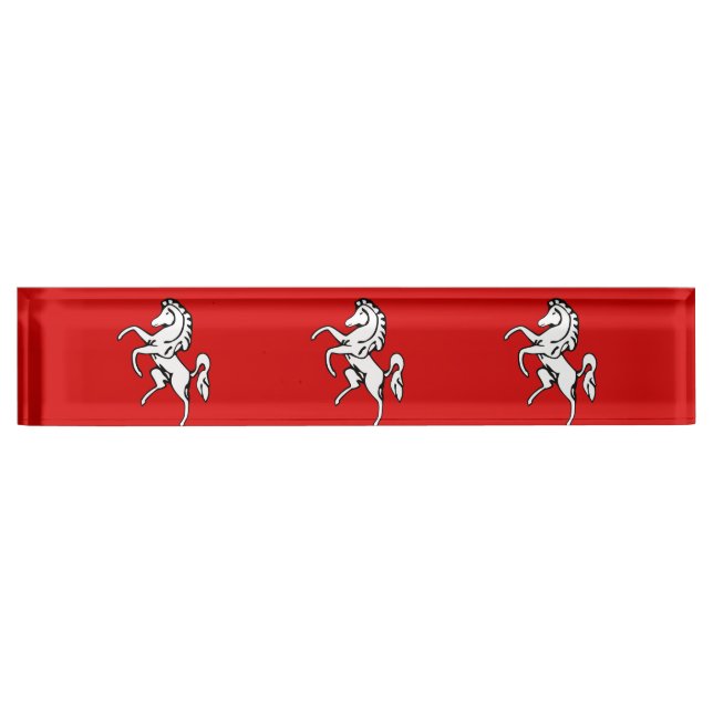 Patriotic desk nameplate with Flag of Kent County (Front)