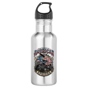 Patriotic Diesel Beast Freedom Monster Truck Heavy 532 Ml Water Bottle