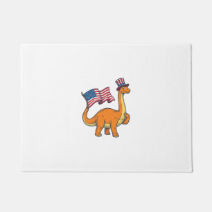 Patriotic Dinosaur Flag Vintage Engraving Shirt_1 Doormat
