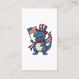 Patriotic Dinosaur Vintage Vector Shirt Design_1 Business Card