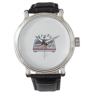 Patriotic DJ Turntable Music Vintage Shirt Design_ Watch