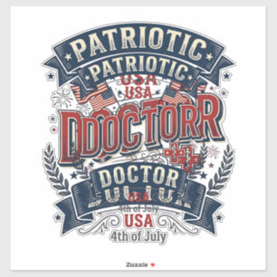 Patriotic Doctor 4th of July Vintage Shirt Design_
