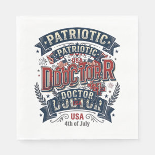 Patriotic Doctor 4th of July Vintage Shirt Design_ Napkin