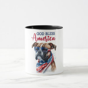 Patriotic Dog-Boxer Mug
