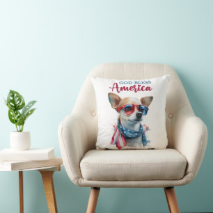 Patriotic Dog-Chihuahua Cushion