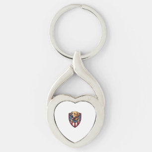 Patriotic Dog Dad Golden Retriever Engraving Shirt Key Ring