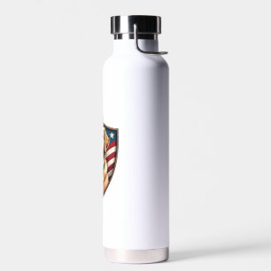 Patriotic Dog Dad Golden Retriever Engraving Shirt Water Bottle