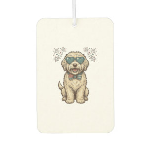 Patriotic Dog Fireworks Vintage Shirt Design (2)_1 Car Air Freshener
