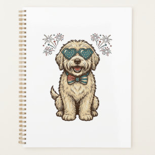 Patriotic Dog Fireworks Vintage Shirt Design (2)_1 Planner