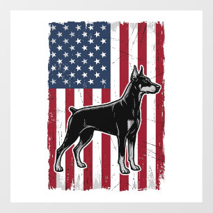Patriotic Dog Flag Vintage Vector Shirt Design_1